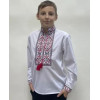 Вишиванка на хлопчика Йосип з червоно-чорною вишивкою 